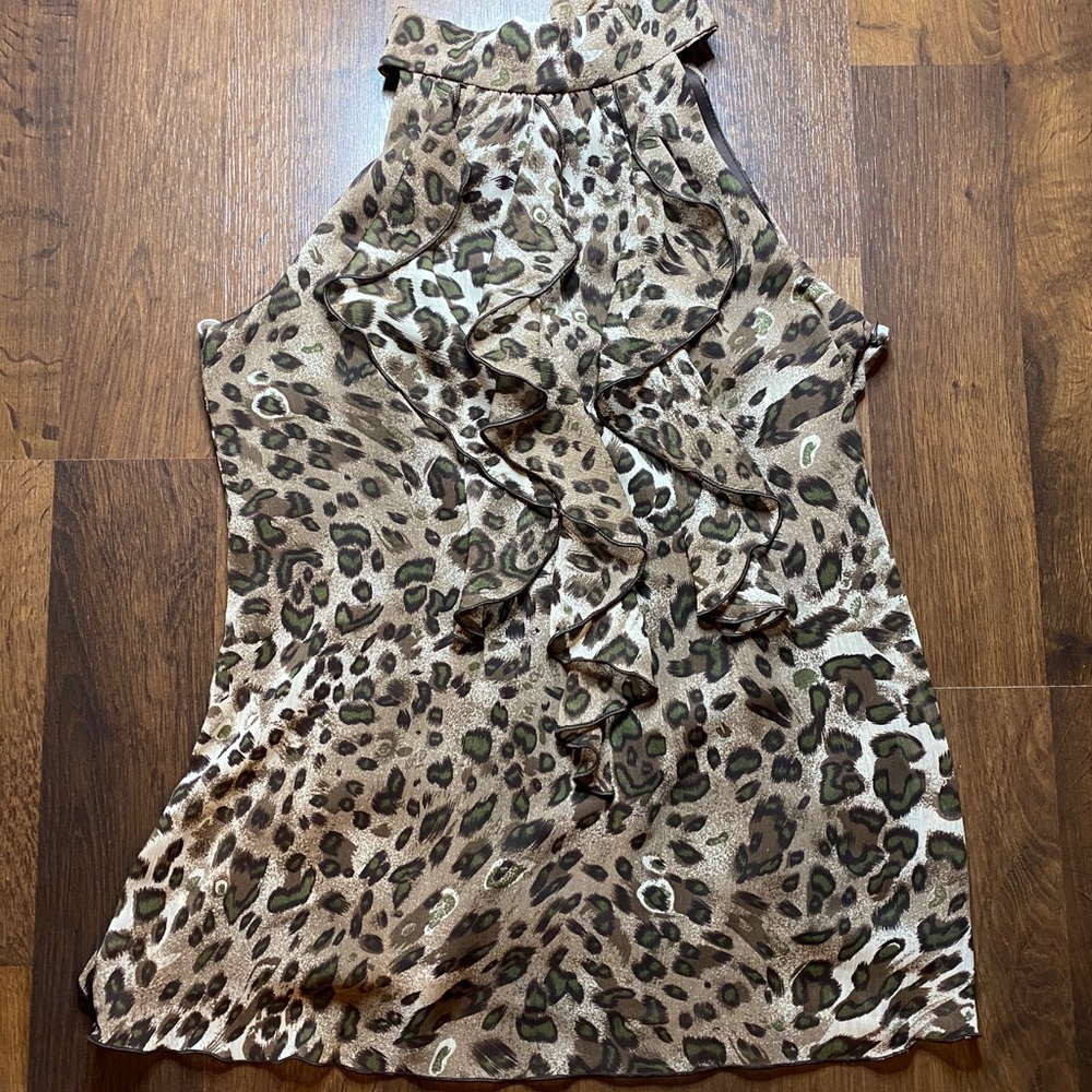 Cheetah print Halter Neck Blouse